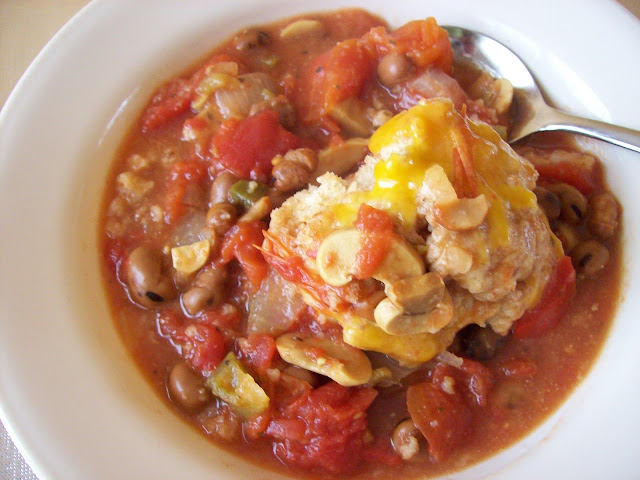 Tomato Stew with Cheese Dumplings