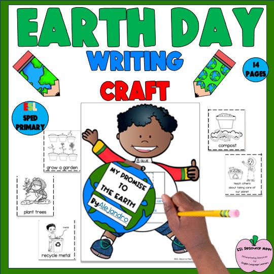 ESL Earth Day Newcomer Writing Craft Worksheets