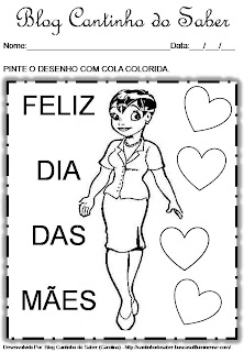 Desenhos do dia das mães para colorir