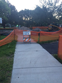 Orange fence getting in the way of my run