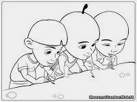 Gambar Mewarnai Ipin Upin