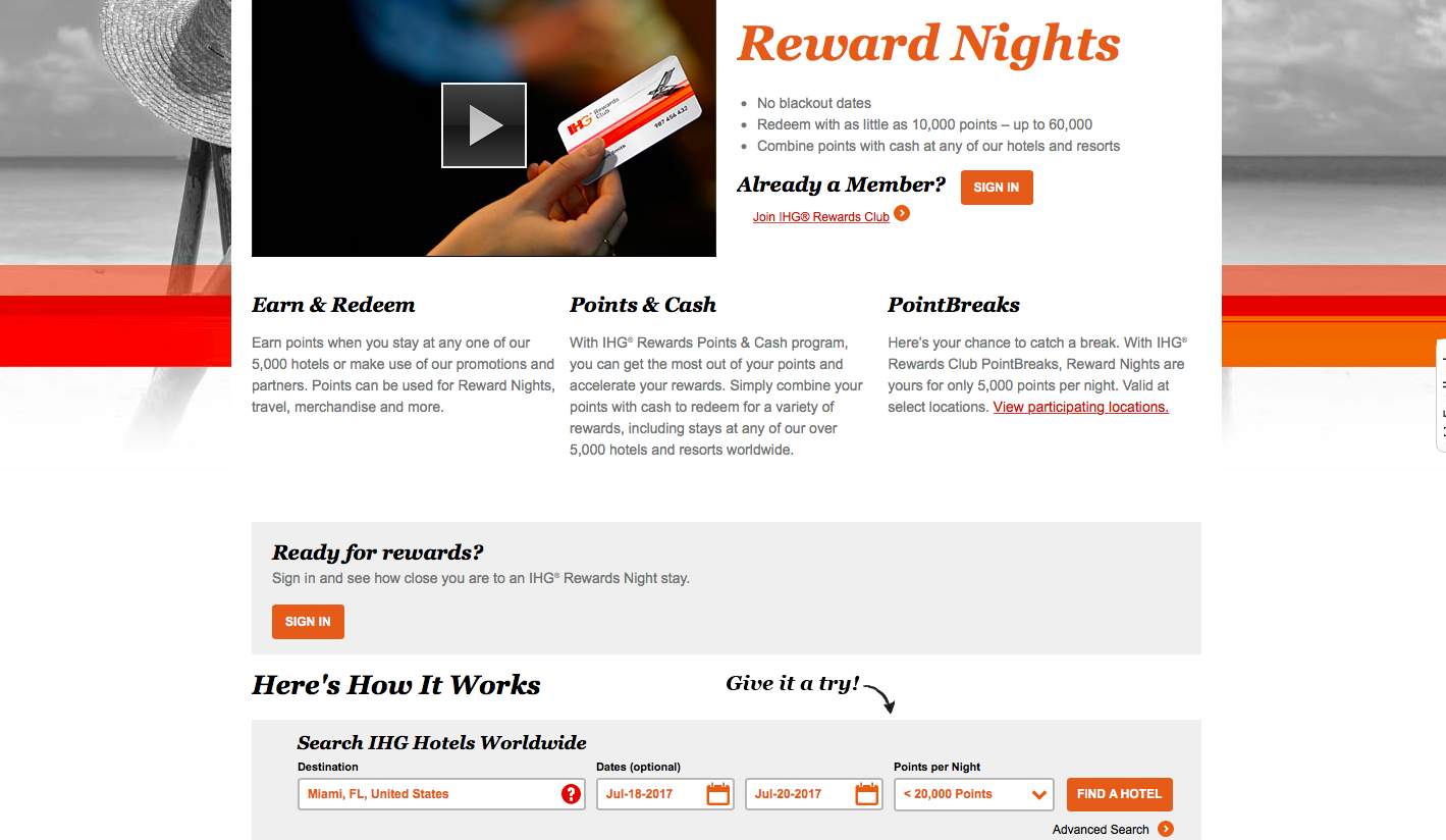 How To Book Your Vacation With Ihg Reward Nights Currently Kelsie