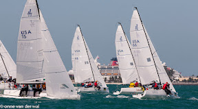 J70s sailing upwind- Key West