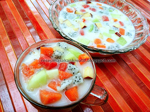 RESEP ES BUAH SUSU CAMPUR BUAH NAGA - Aneka Resep Masakan 