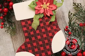 Sunny Studio Stamps: Layered Poinsettia Dies Santa's Stocking Christmas Card by Juliana Michaels