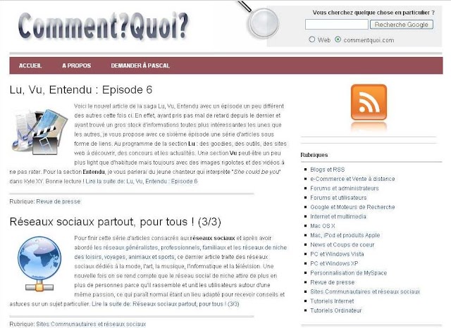 Le site du jour : CommentQuoi.com, la réponse à vos questions sur l'informatique et internet