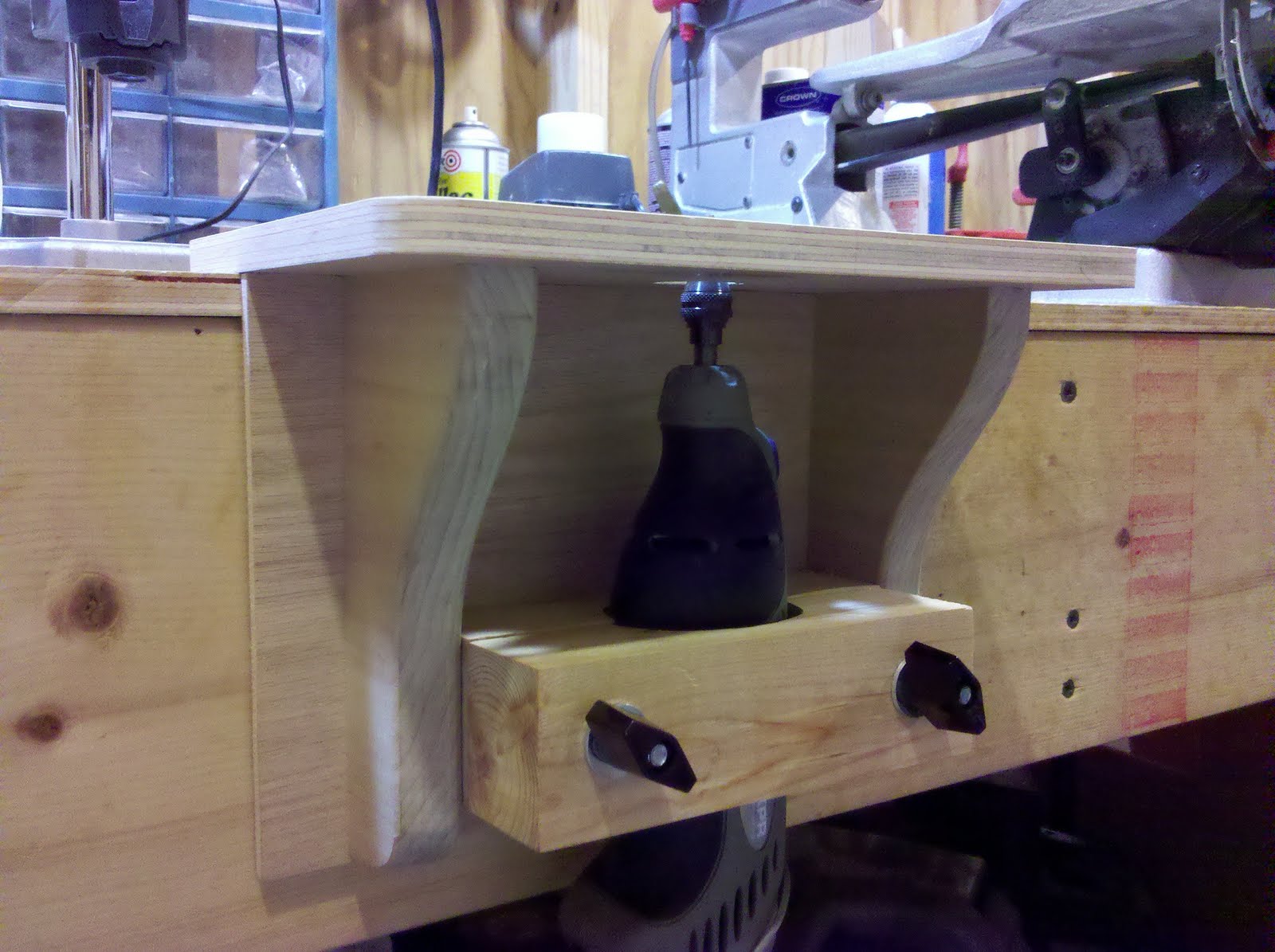 Jim Brown's Workshop: Made my own router table for the Dremel