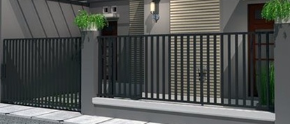 Contoh gambar  pagar  untuk desain eksterior rumah type  36 