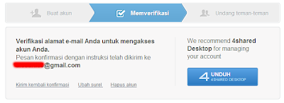 Cara Mendaftar dan Membuat Akun di 4 Shared  + Gambar