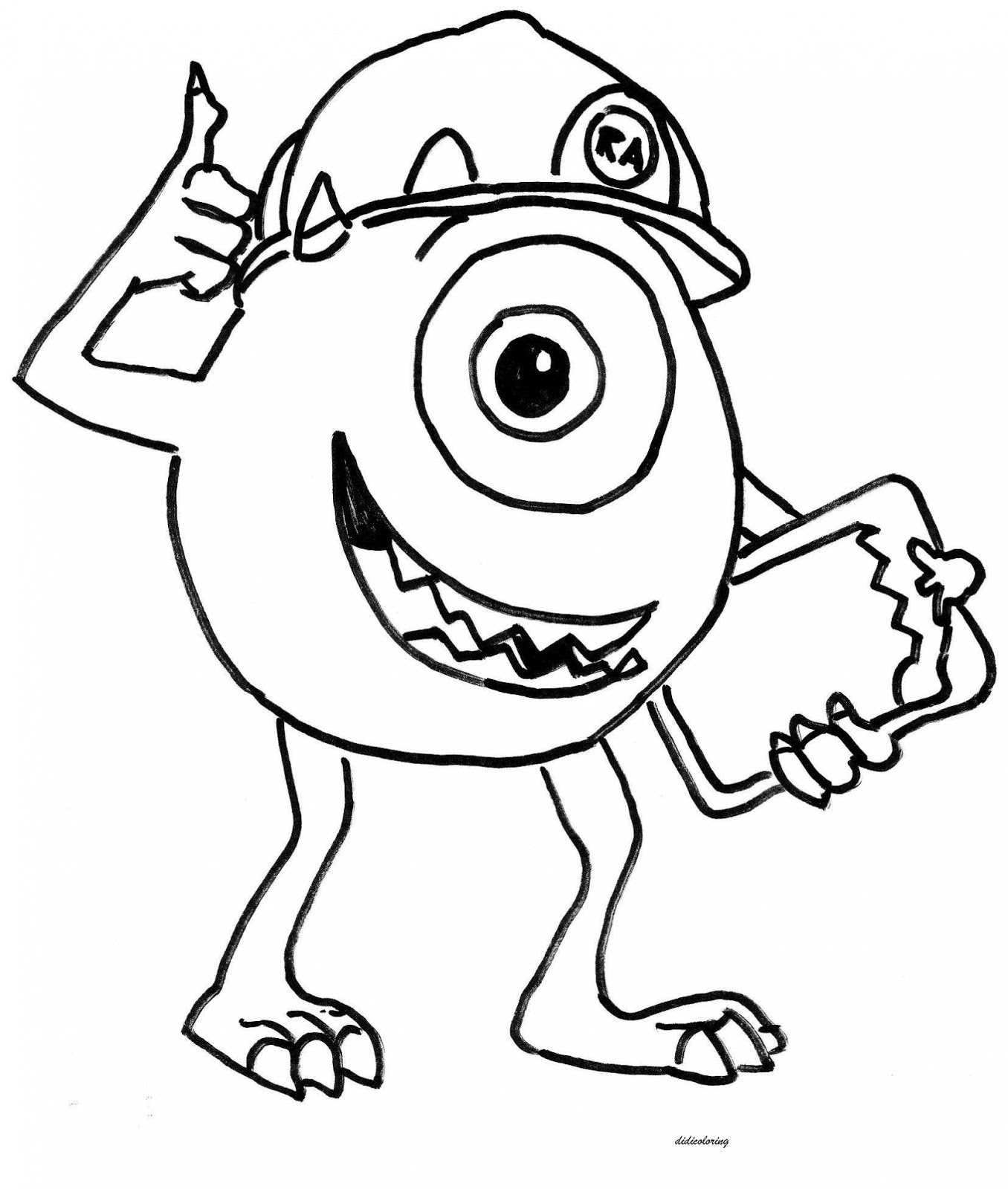 Monster Printable Coloring Pages Effy Moom Free Coloring Picture wallpaper give a chance to color on the wall without getting in trouble! Fill the walls of your home or office with stress-relieving [effymoom.blogspot.com]