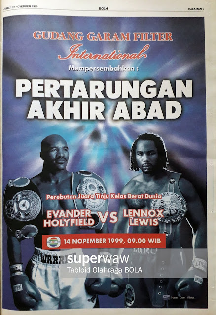 EVANDER HOLYFIELD VS LENNOX LEWIS PERTARUNGAN AKHIR ABAD