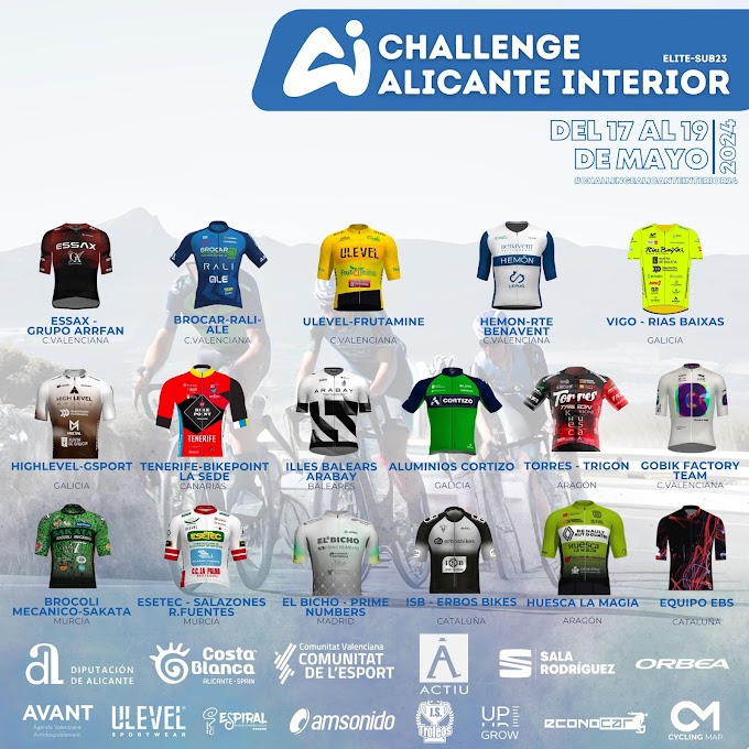 Anunciados los 17 equipos que participarán en la Challenge Alicante Interior