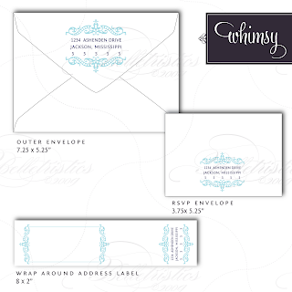 whimsy modern flourish wedding address label invitation monogram