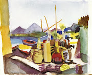 1914 Landscape near Hammamet watercolour 21 x 26.5 cm