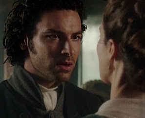 Ross Poldark and Elizabeth in tense conversation at Trenwith after she chose to marry Francis Poldark