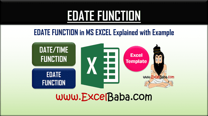 EDATE Function in Excel