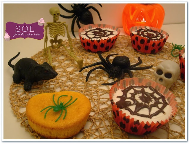 Cupcakes au potiron pour halloween - Cupcakes de abobora para o halloween
