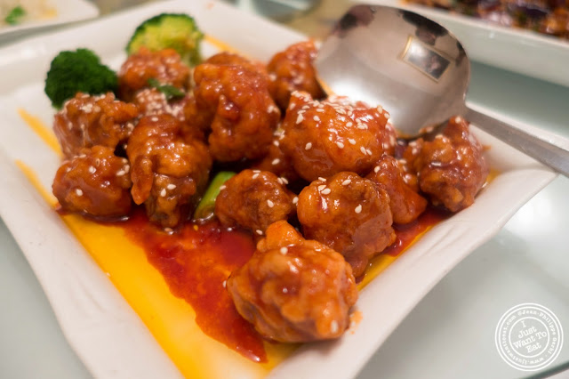 image of crispy orange chicken at Szechuan Gourmet in Midtown West, NYC, New York