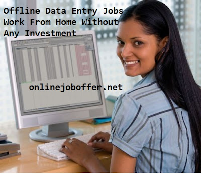 Offline Data Entry Jobs Work From Home Without Investment 