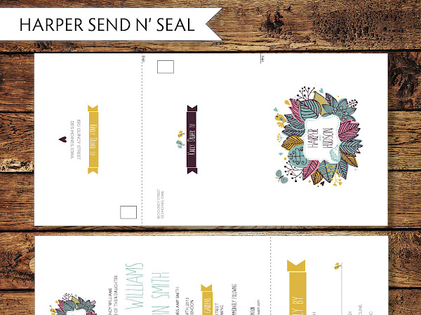 Harper - Seal and Send Wedding Invitation