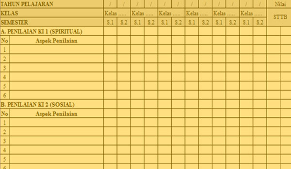 Format Buku Induk Siswa Madrasah Ibtidaiyah (MI) Kurikulum 2013 Terbaru Revisi 2017