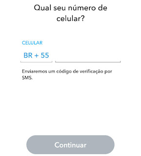 Número do telefone no Snap