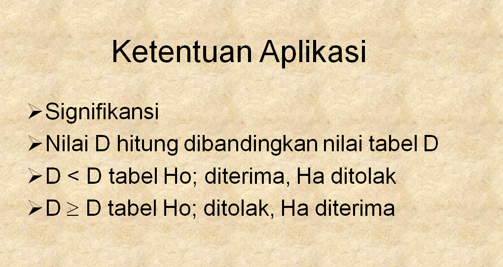 PENELITIAN DAN EVALUASI PENDIDIKAN: Uji Kolmogorov-Smirnov