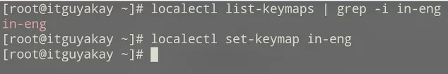 keyboard layout setup commands in linux