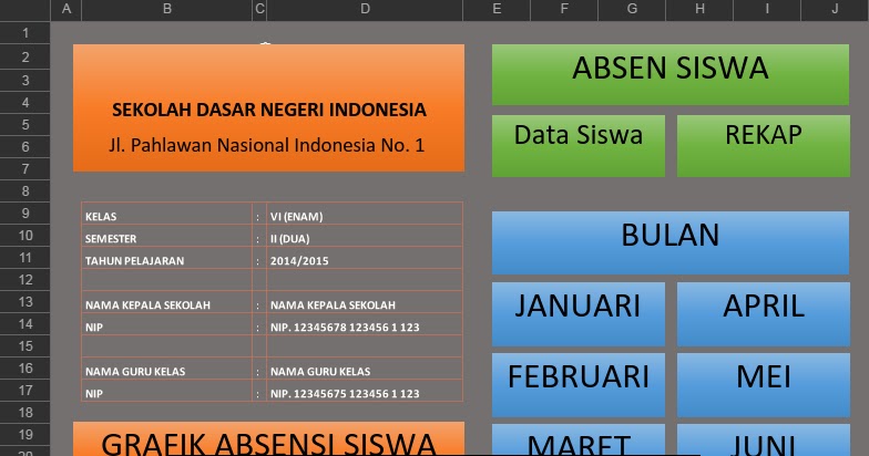 Aplikasi Absensi Siswa dengan Fitur Grafik Bisa Edit 