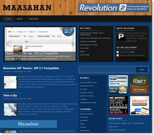 Maasahan Wordpress Theme, premium quality wordpress theme