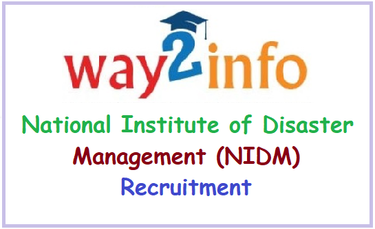 National Institute of Disaster Management Recruitment 2020-Application Form