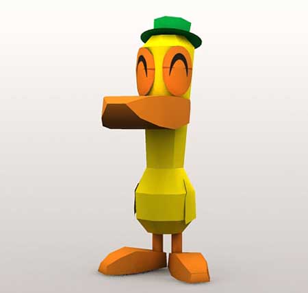 Pocoyo Pato Papercraft