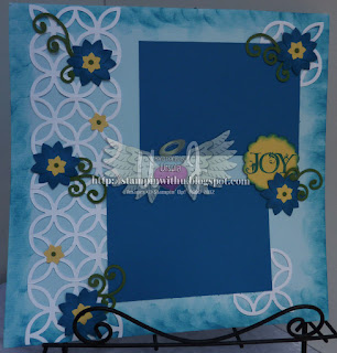 Vine Flowers on Lattice Scrapbook Page