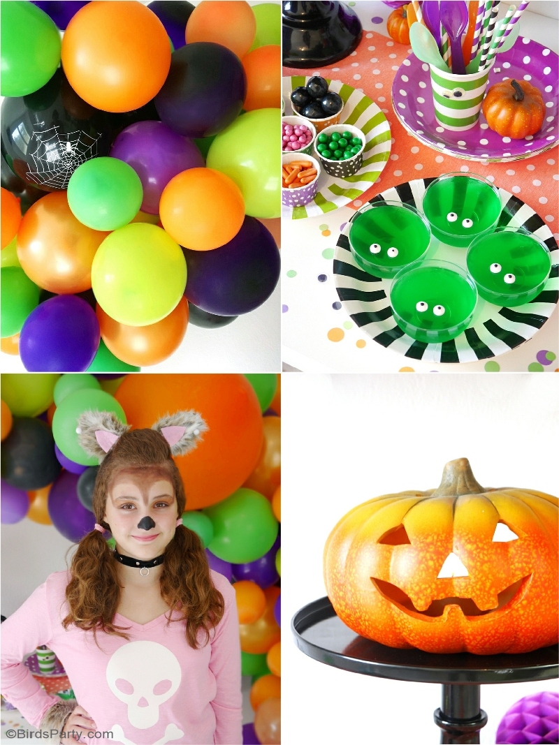 Fête d'Halloween Hotel Transylvanie & Printables GRATUITS - idées de décoration DIY, costumes d'Halloween, friandises et papeterie à imprimer! by BirdsParty.com @birdsparty #halloween #hoteltransylvanie #costumeshalloween #fetehalloween