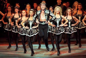 Michael Flatley and co giving it loads as part of 'Lord of the Dance'.