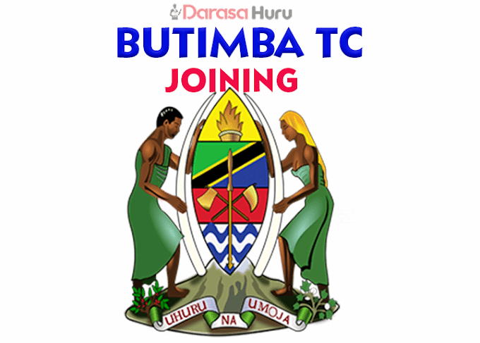 Butimba Teachers College Joining Instruction 2024/2025