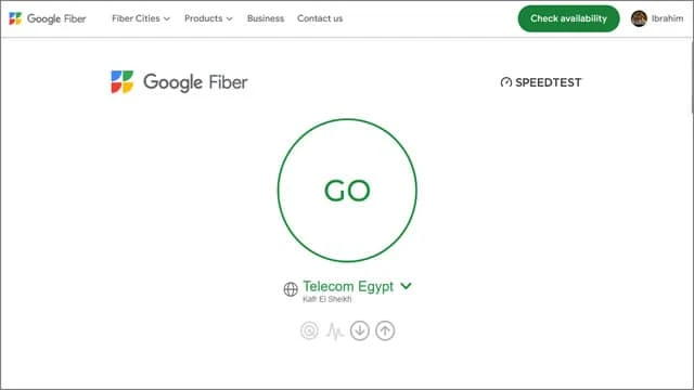 Google Fiber Internet Speed Test