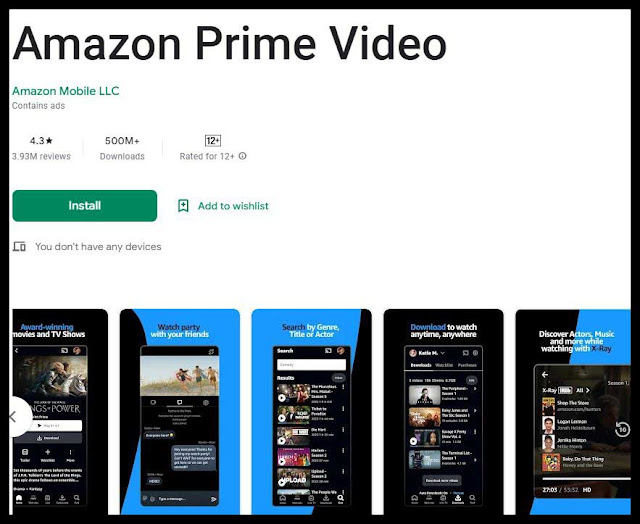 تطبيق Amazon Prime Video لمشاهدة وتحميل الانمي