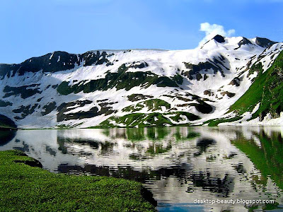 The beautiful reflections of Dudipatsar Lake in it's Crystal Clear Waters