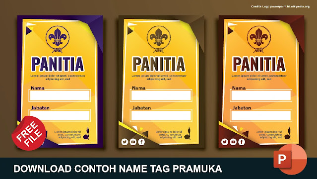 Download Kumpulan Contoh Name Tag Pramuka Microsoft Word  Dan Powerpoint Gratis