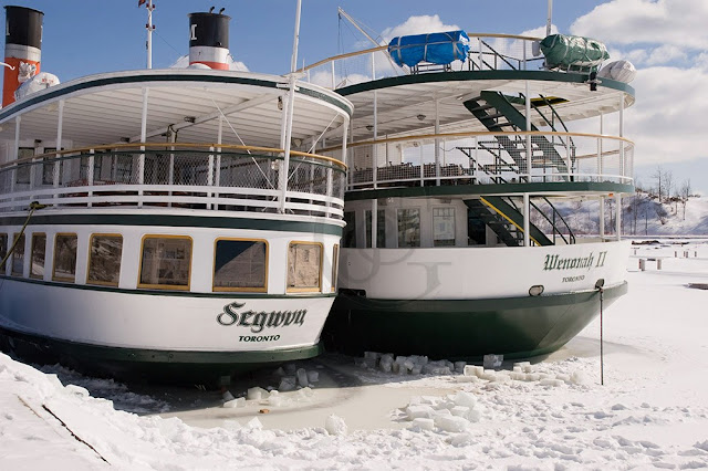 the Segwun and the Wenona, tourist boats at Gravenhurst Ontario