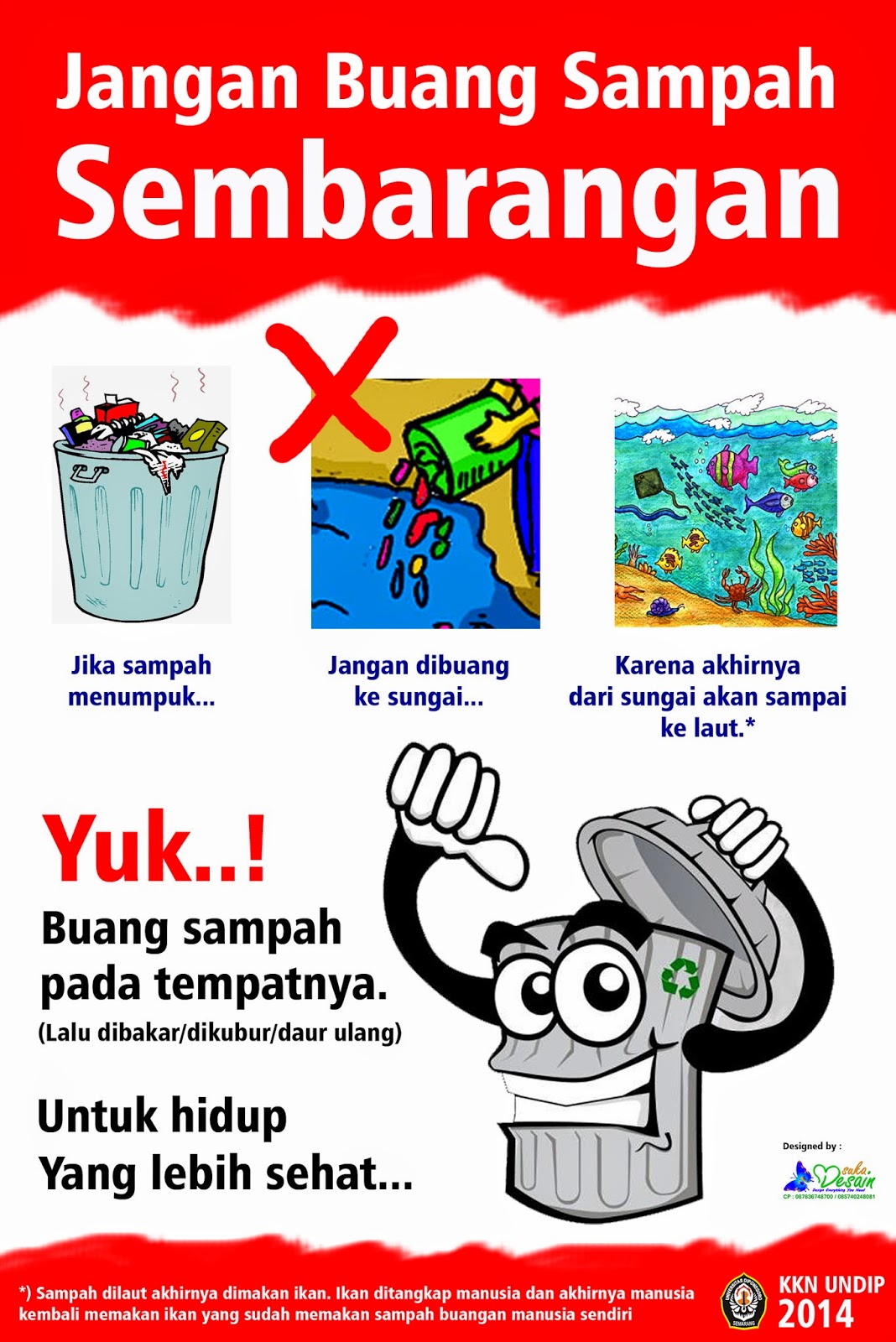 Poster Jangan Buang Sampah Sembarangan - SUKADESAIN
