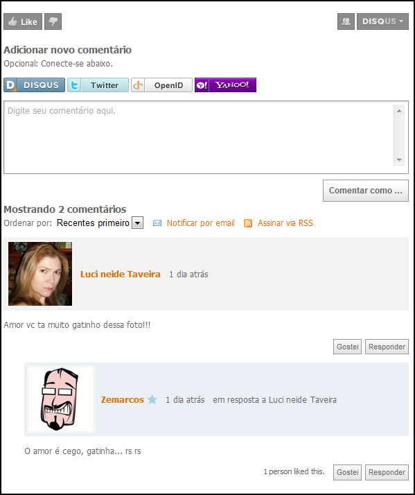 Uma nova forma de comentar no blog