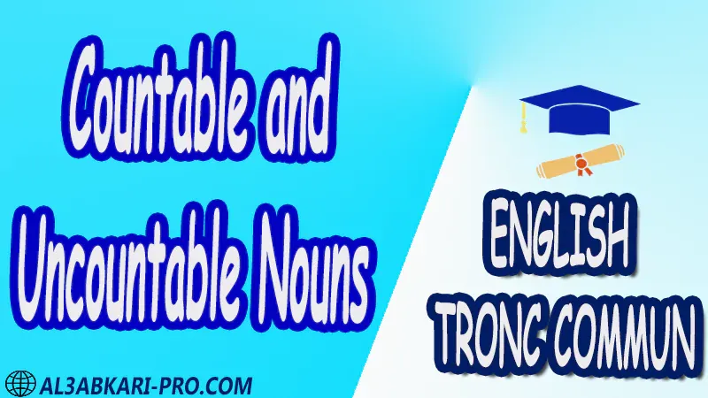 Countable and Uncountable Nouns English Common core anglais tronc commun sciences technologies lettres sciences humaines Nouns Pronouns Tenses Verbs Varied First term english tests Second term english tests