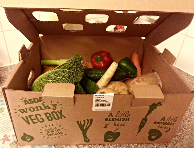 A box of Asda's Wonky veg