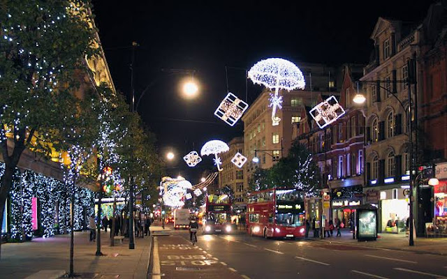 Christmas Decorations on Oxford Street