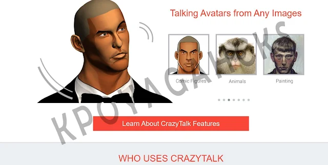 Crazytalk software for selfie