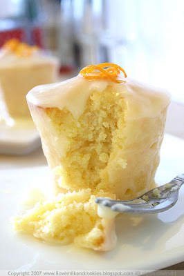 Little yoghurt orange blossom cakes from Jen at Milk and Cookies blog