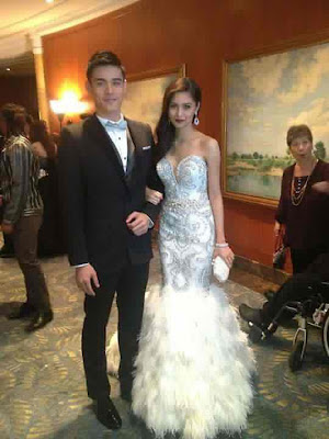 The very handsome Xian Lim and very gorgeous Kim Chiu in Star Magic Ball 2012