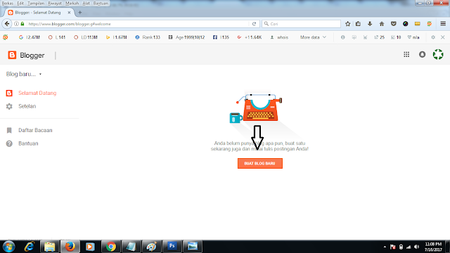 langkah 3 membuat blog